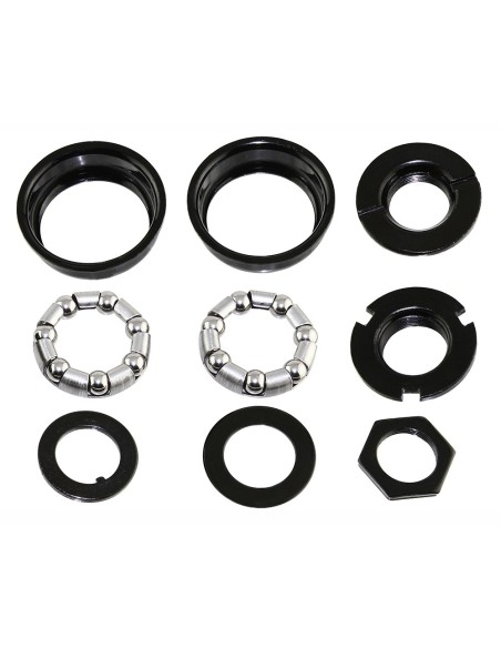 Bottom Bracket Set 1/Piece Crank 5/16x7 24tpi Black.